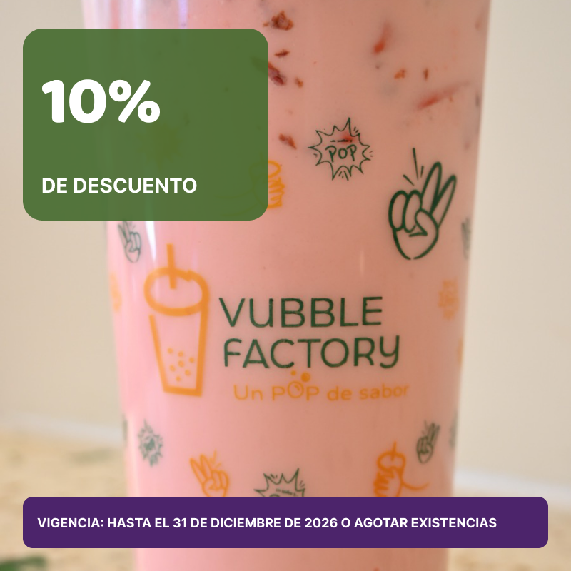 10% de descuento en Vubble Factory