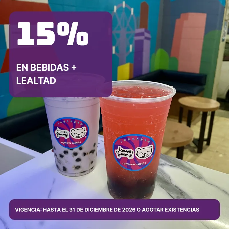 15% en bebidas y programa de lealtad en Kawaii Yummy