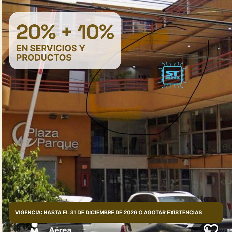20% en servicio y 10% en productos de SOLEMTEC
