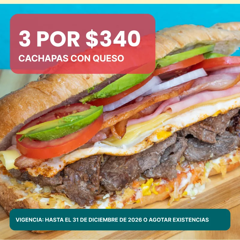 3 cachapas con queso por $340 en Los Chamos