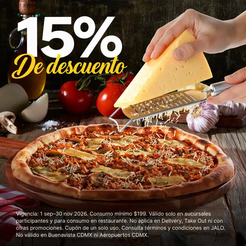 15% DE DESCUENTO EN ITALIANNI’S image