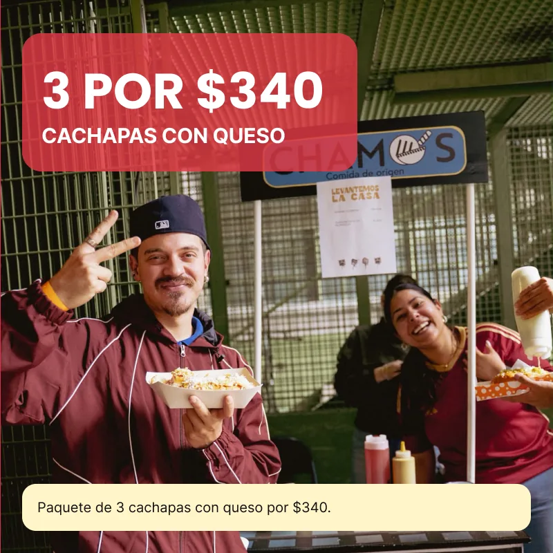 3 cachapas con queso por $340 en Los Chamos image