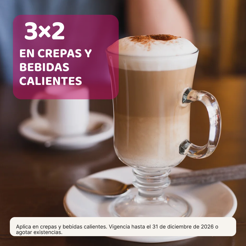 3x2 en crepas y bebidas calientes en Punto Fresh image